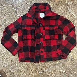 Cropped plaid oversized small
